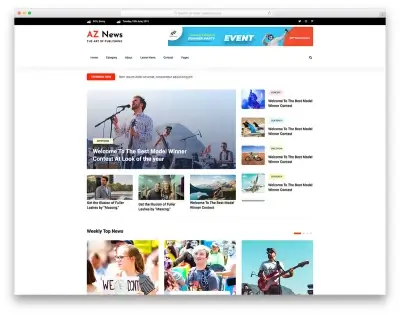 Aznews шаблон новостного сайта
