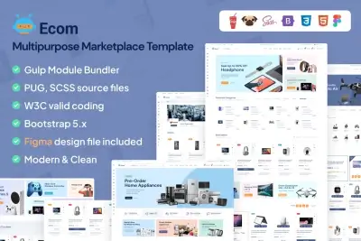Ecom - торговая площадка с панелью управления