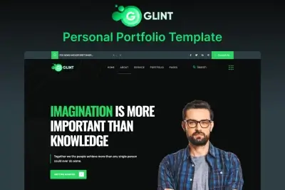 Glint html шаблон для портфолио