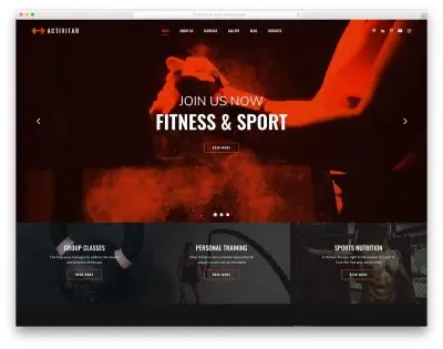 Activitar – HTML-шаблон фитнес клуба